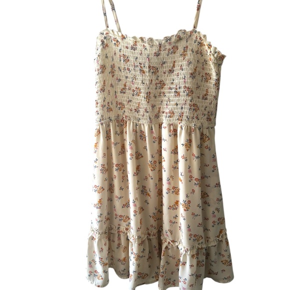 Floral Smocked Dress with Ruffle Hem - Picture 1 of 3